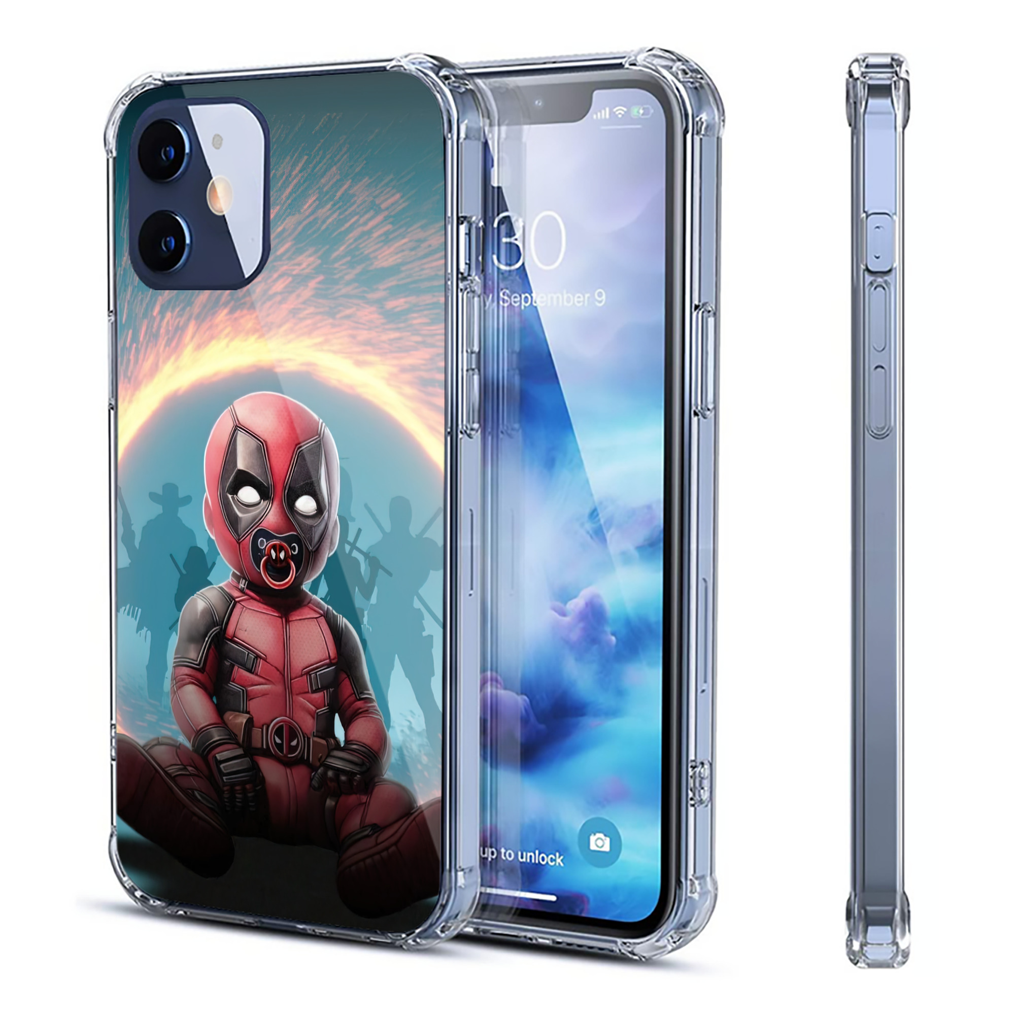 （画像用） Deadpool デッドプール 【iPhone 12シリーズ対応】透明スマホケース（クリアソフトケース）